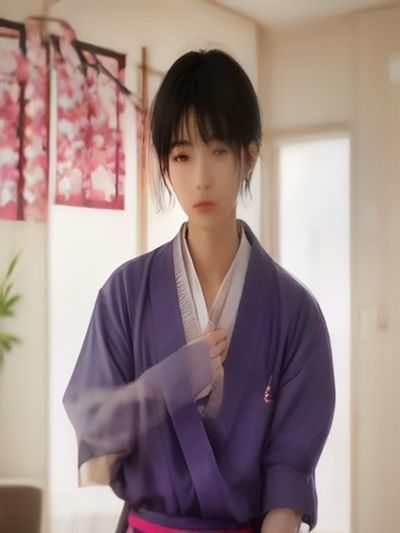 书房电脑屏幕亮起,显示视频平台界面,蓝色调光线